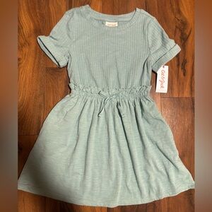 Cat & Jack Girls’ Short Sleeve Dress - Ocean Green